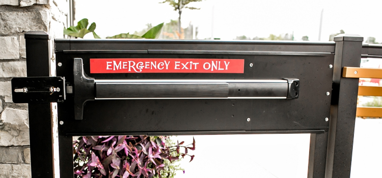 emergency push bar installation in Menlo Park